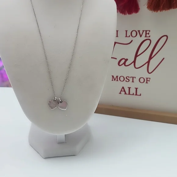 Authentic Tiffany And Co Mini Heart Necklase - Picture 2 of 10